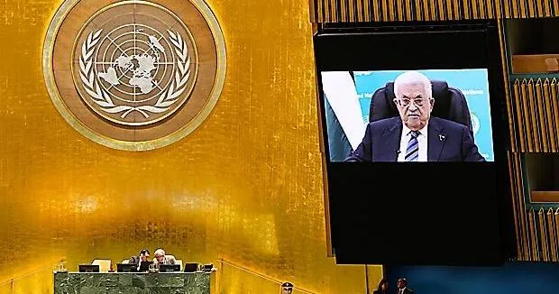 Palestinian president, denied visa to speak at UN, addresses leaders on video