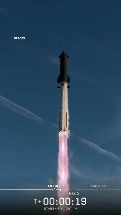 SpaceX Starship Launches on Historic Orbital Test Flight #Shorts (Video)