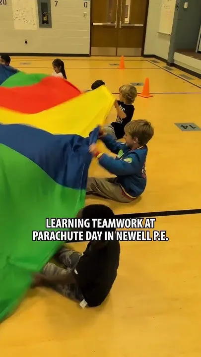 Parachute Day at Newell Elementary P.E. (Video)