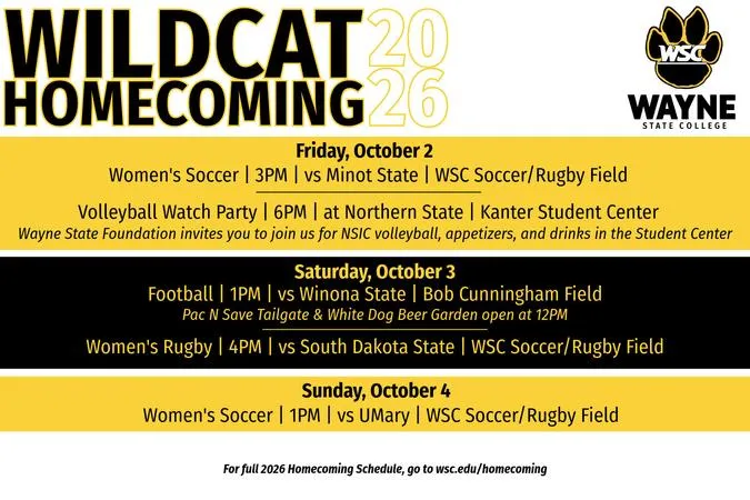 Busy weekend of Homecoming activities planned on WSC campus