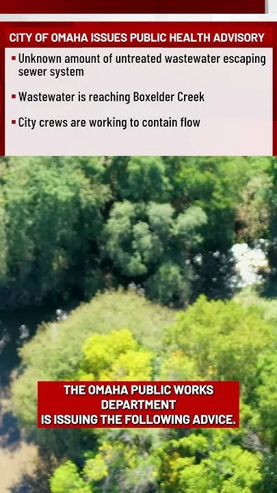 Untreated Wastewater Leaking Into Omaha Creeks After Flooding #Shorts (Video)