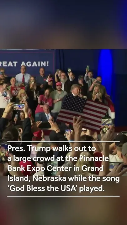 President Trump takes the stage at rally in Grand Island (Video)