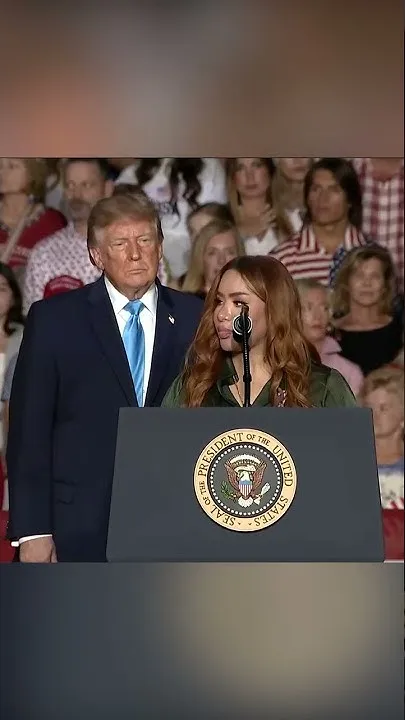 Jacqueline Medina gives speech during President Trump's rally in Grand Island (Video)