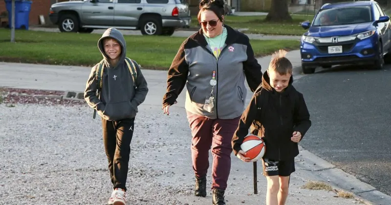 Westmoor gets moving on Walk to School Day: Students take steps toward health, safety and community