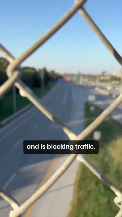 Crash on Omaha interstate causes sign to collapse (Video)
