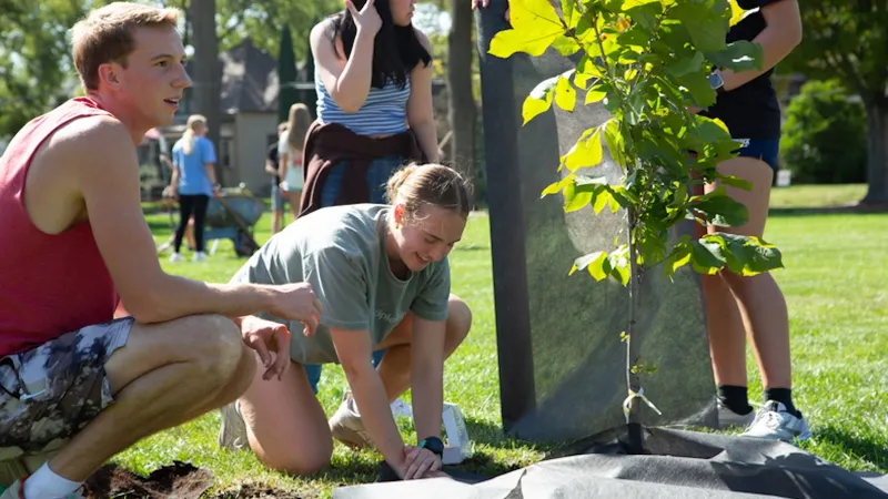 PlantNebraska Trees for Nebraska Towns Initiative grant adds 15 trees to Concordia Nebraska campus