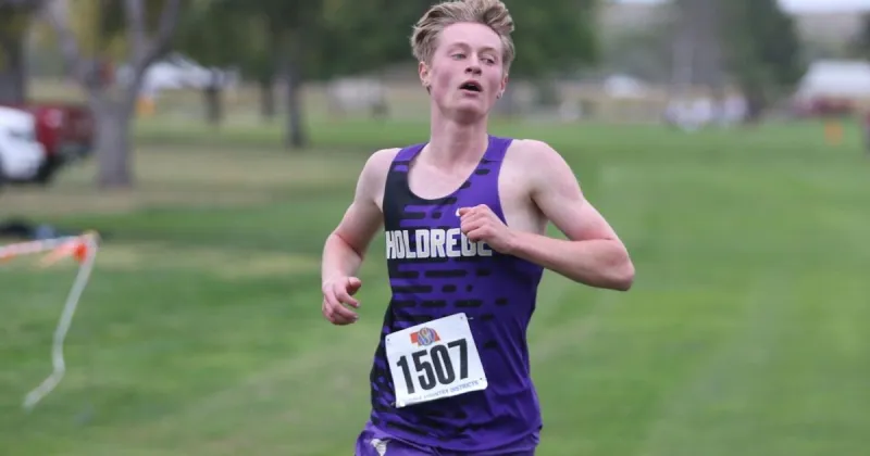 Holdrege's Samuel McQuistan wins District C-5 Cross Country Meet at Crandall Creek