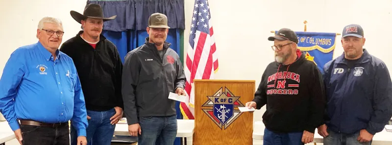 Knights of Columbus donate to fire departments