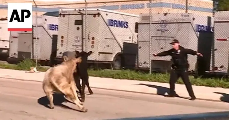 Truck overturns in Kansas City causing dozens of cows to roam streets