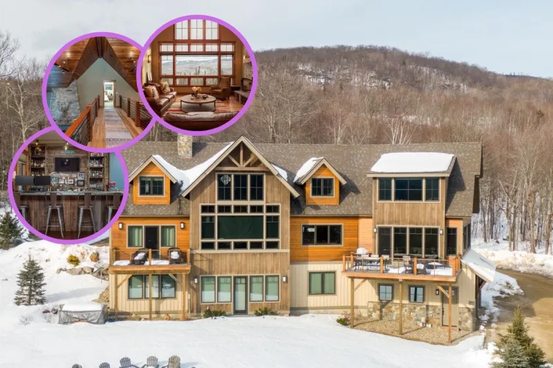 Stunning & Private Western Maine Mountain Home Shines With Views of Sunday River