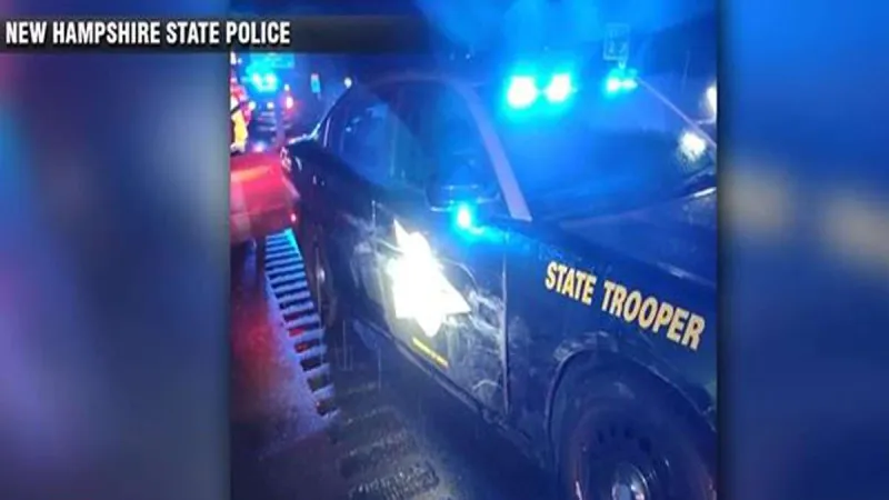 NH state trooper uses vehicle to guide wrong-way driver off I-95 In Seabrook