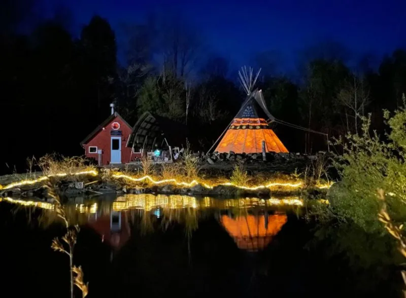 Want a Unique Camping Stay? This New England Spot Features a Tipi, Pizza Oven Patio, and Library
