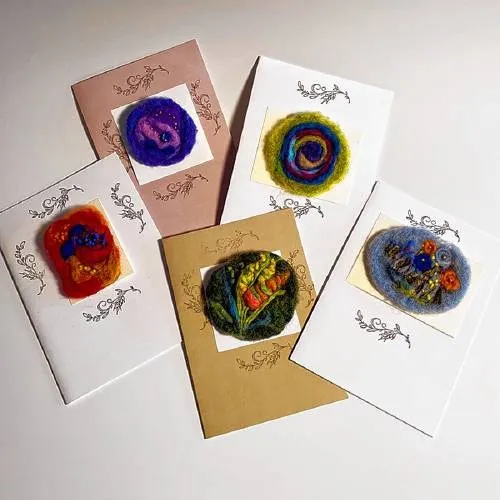 Fiber artist demos felting