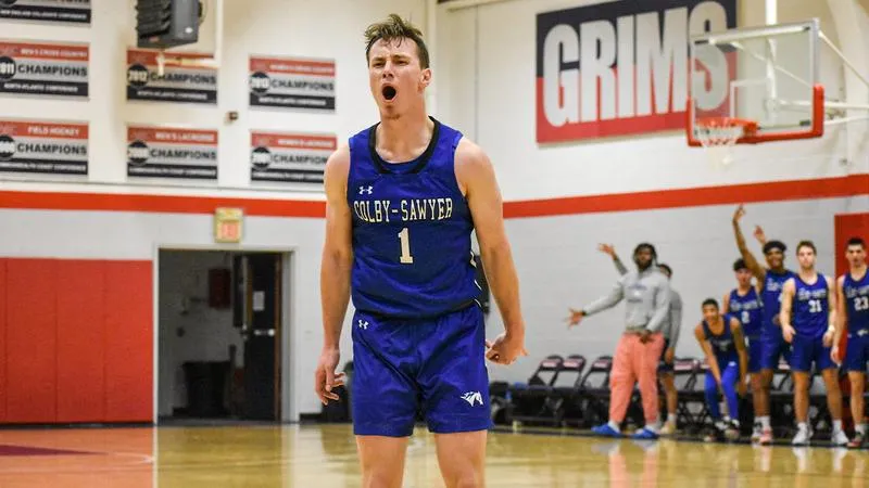 Lampron and Cummings Combine for 57 points as Chargers Rout New England College 99-78