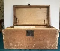 Antique Military Chest Loaded with Historical Documents