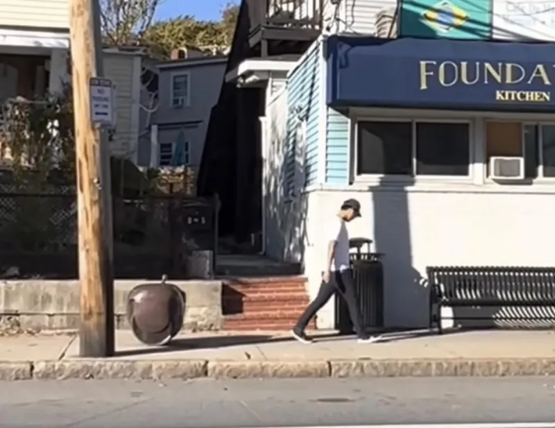 SEE IT: Massachusetts Man Spotted Taking a Robot for Walk