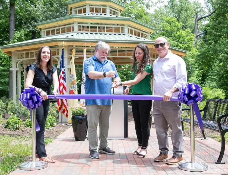 Commissioners celebrated grand opening of $325,000 in improvements at Hopkins Pond