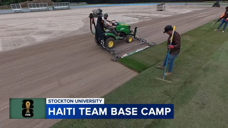 Stockton University prepares new field to welcome Haiti national team