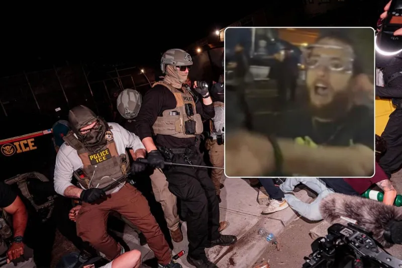 Feds hunt protester accused of threatening ICE agent's family