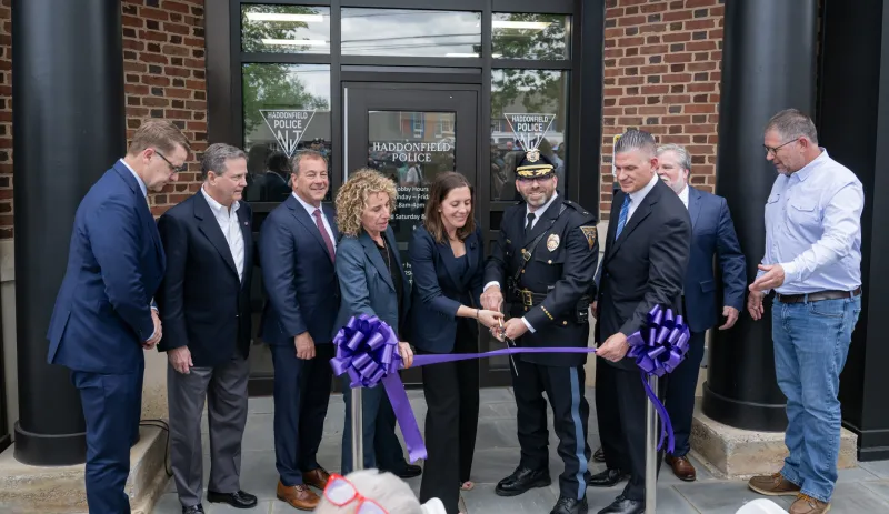 Commissioners joined federal, state, and local leaders to celebrate the grand opening of Haddonfield Police Headquarters
