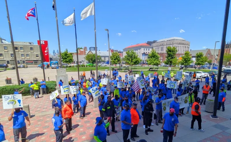 Fearing Permanent Closure of Camden Scrapyard, Sidelined EMR Employees Picket Camden City Hall