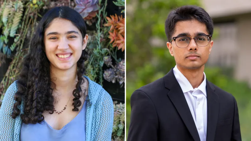 Lilia Burtonpatel and Ram Narayanan named Goldwater Scholars