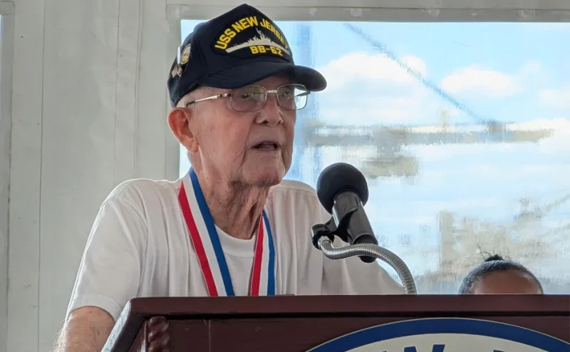 Camden County Honors 101-Year-Old Battleship New Jersey Crewman, Saipan Landing