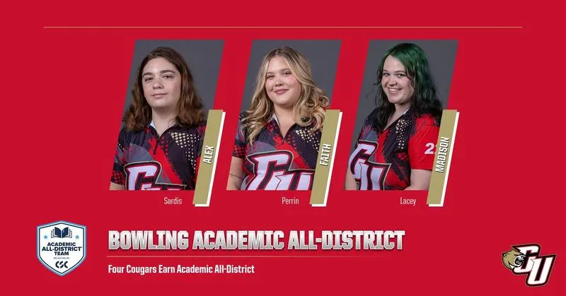 Sardis, Perrin, Lacey Selected to CSC Academic All-District Bowling Team