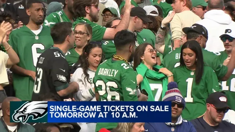 2026 Philadelphia Eagles single-game tickets go on sale Tuesday