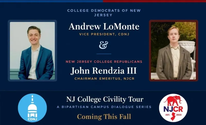 College Democrats of New Jersey and New Jersey College Republicans Launch Bipartisan "NJ College Civility Tour"