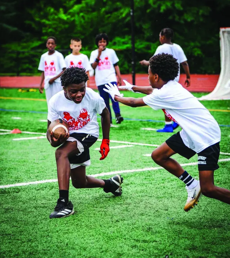 Seton Hall Prepalum and Ohio St. safety McClain directs youth football camp