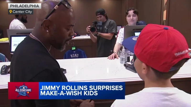 Jimmy Rollins surprises Make-a-Wish kids with shopping spree