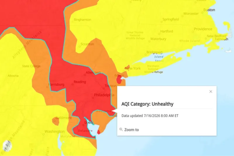 Canada wildfire smoke brings unhealthy air back to New Jersey