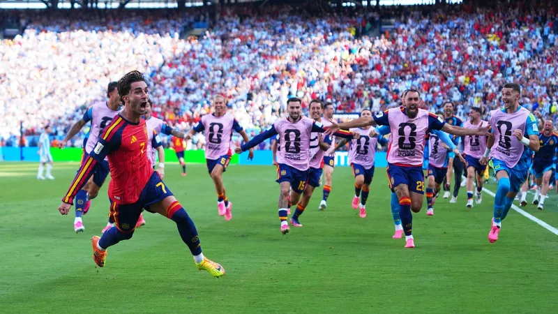 Spain wins the World Cup by beating Argentina 1-0 in extra time