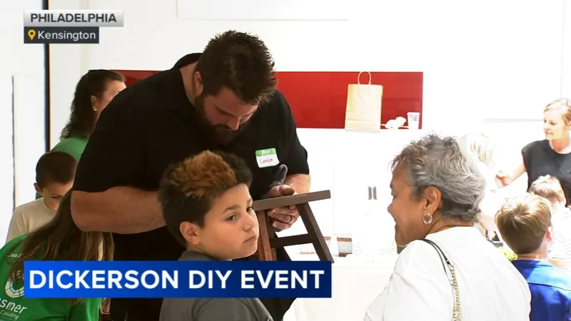Eagles' Landon Dickerson hosts DIY workshop for kids
