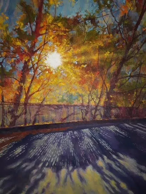 Glen Ridge train station paintings are on display