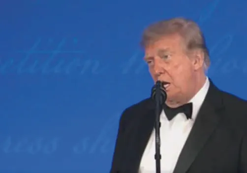 'BORED IN THE USA': Trump roasts Springsteen, Christie at WHCA Dinner