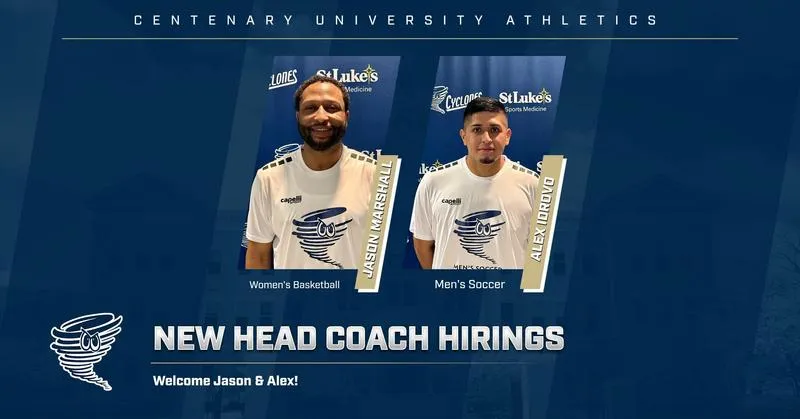 Centenary University Welcomes New Leaders for Men's Soccer and Women's Basketball Programs