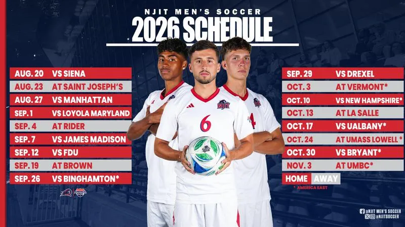 NJIT Men's Soccer Announces 2026 Slate