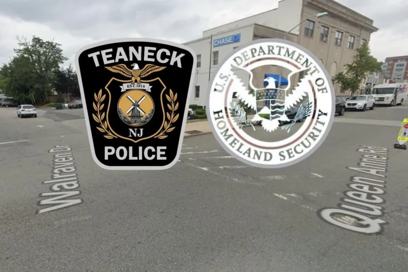 Man fleeing ICE slams utility pole in Teaneck, trapping driver