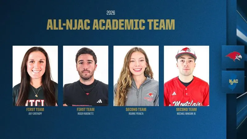 Montclair State Lands Conference-High 206 Student-Athletes on 2026 All-NJAC Academic Team