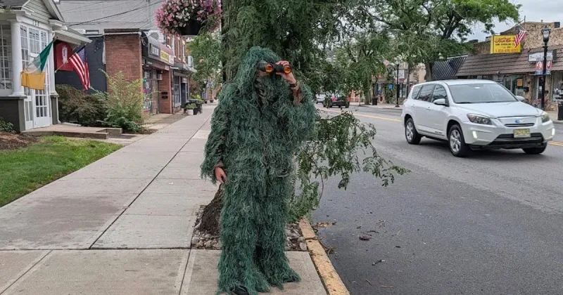 Did that tree just move? N.J. cop disguised as shrub helps nab dozens of drivers on phones