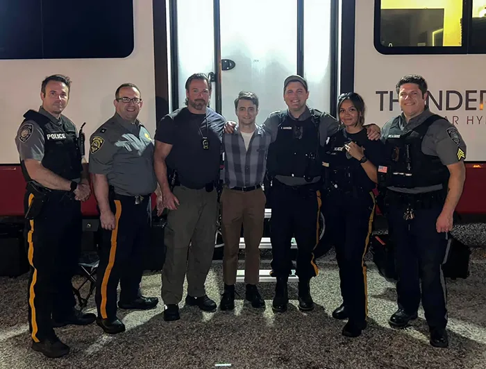 Daniel Radcliffe Films New Movie At Jersey Shore