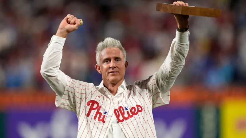 Phillies legend Chase Utley honored with Wall of Fame induction