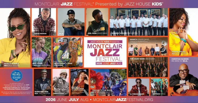 Montclair Jazz Festival's Downtown Jamboree Returns Aug. 15 with Star-Studded Lineup + Smithsonian Collaboration