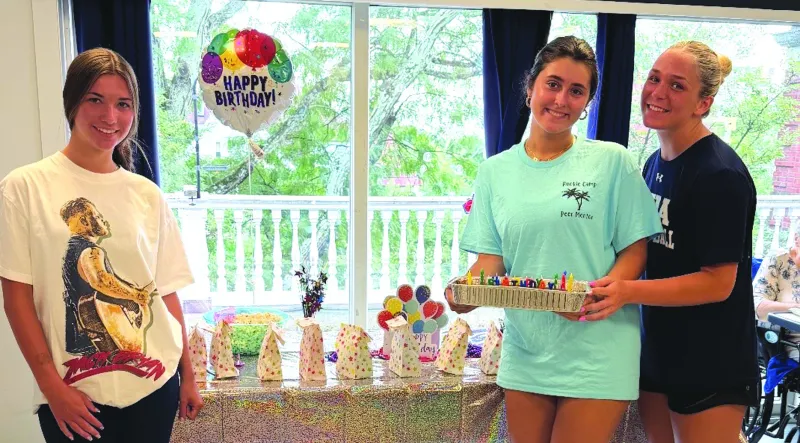 Glen ridge resident/basketball player brings birthday joy to nursing home residents