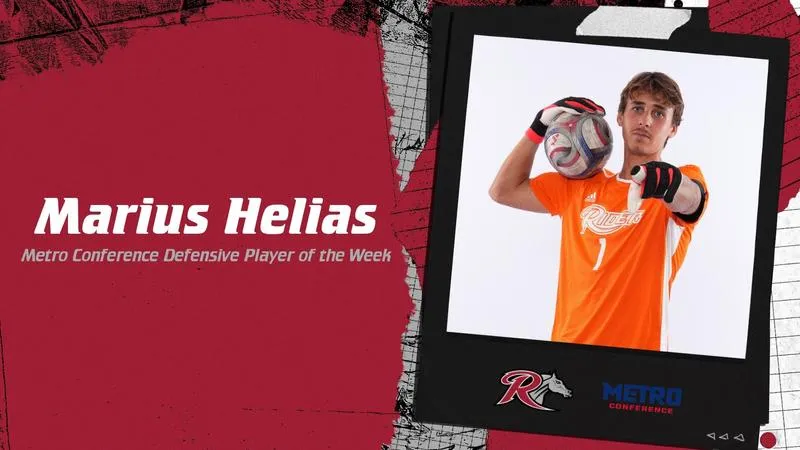 Marius Helias Named Metro Conference Defensive Player of the Week