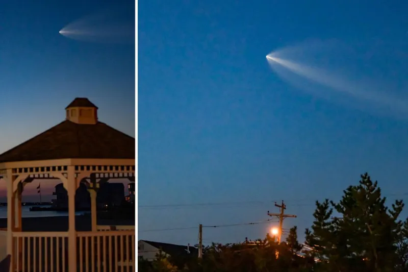SpaceX launch lights up New Jersey sky before sunrise