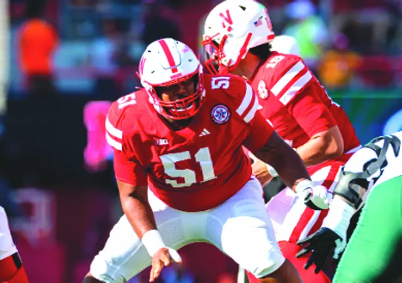 University of Nebraska senior center Justin Evans is preseason All-American