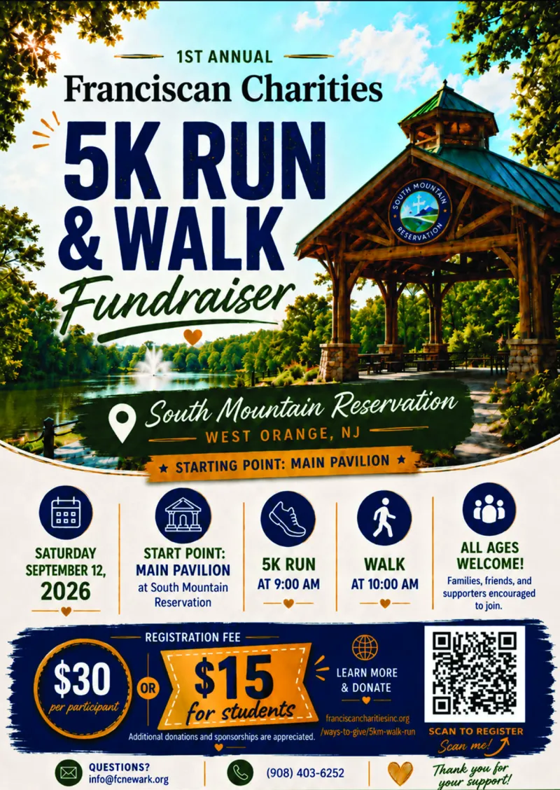Franciscan Charities 5K Run & Walk to be held at South Mountain Reservation
